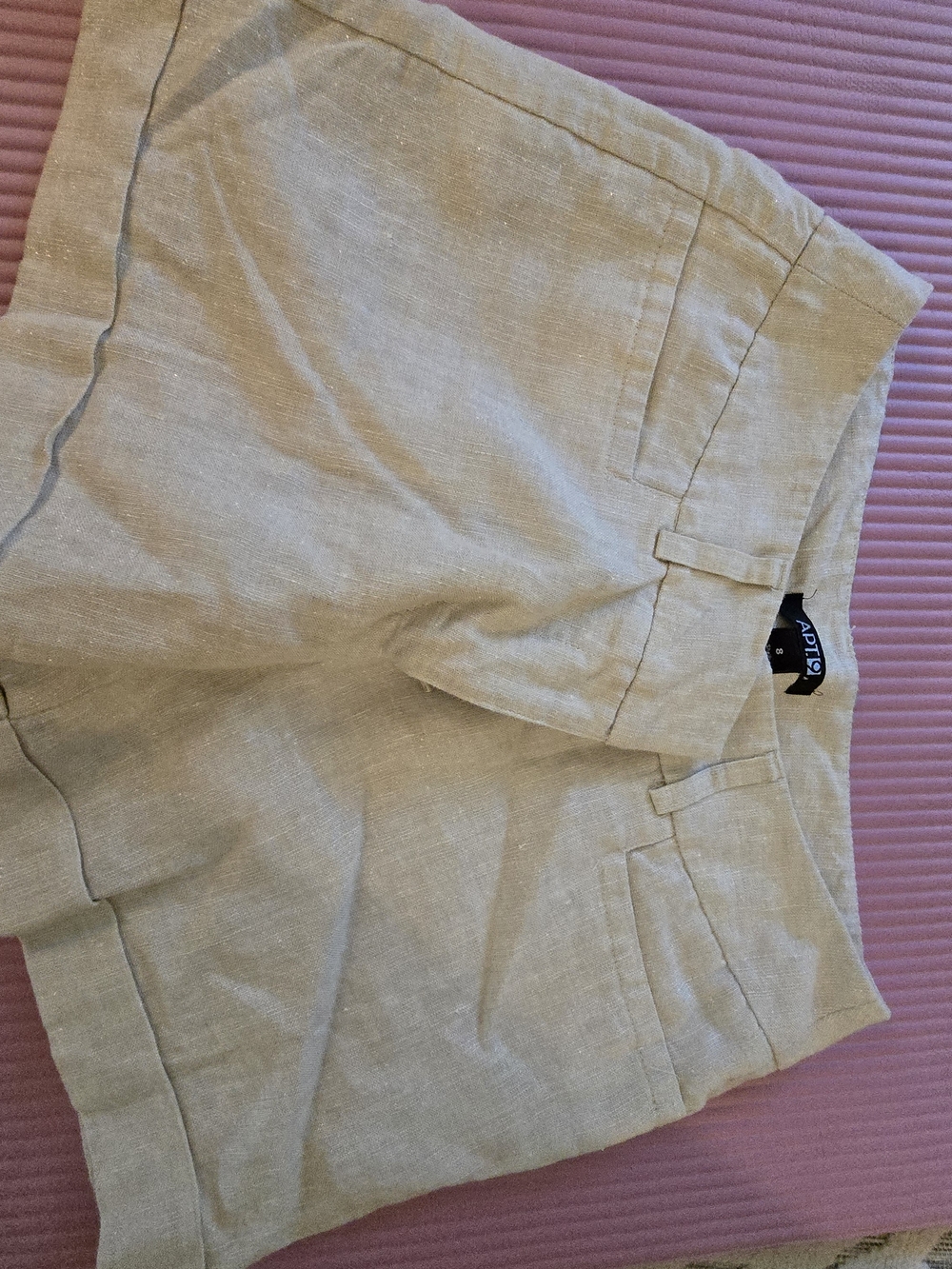 Apt. 9 Light Beige Linen Blend Women's Shorts